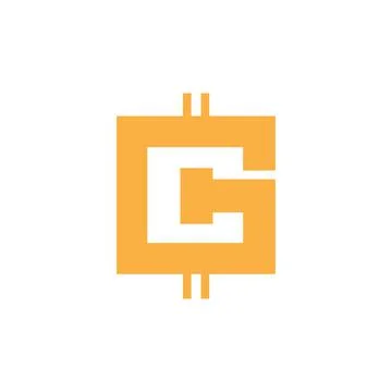 Initial letter gc or cg logo design template Stock Illustration
