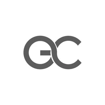 Initial letter gc or cg logo design template Stock Illustration