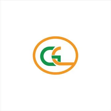 Initial letter gc or cg logo design template Stock Illustration