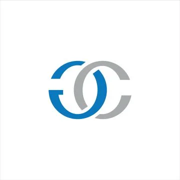 Initial letter gc or cg logo design template Stock Illustration
