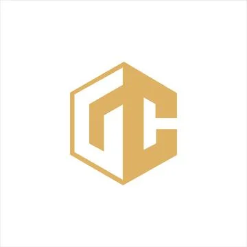 Initial letter gc or cg logo design template Stock Illustration