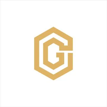 Initial letter gc or cg logo design template Stock Illustration