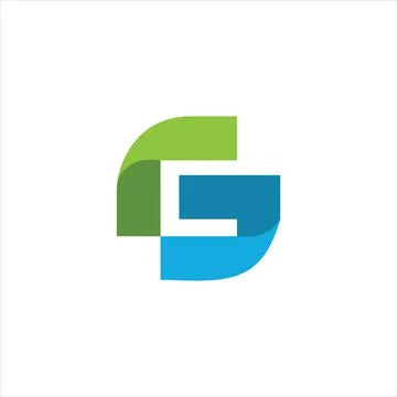 Initial letter gc or cg logo design template Stock Illustration