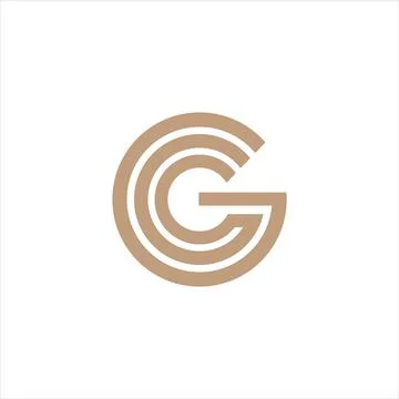Initial letter gc or cg logo design template Stock Illustration