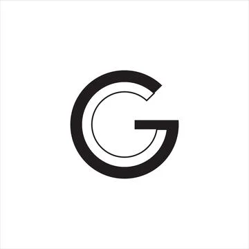 Initial letter gc or cg logo design template Stock Illustration
