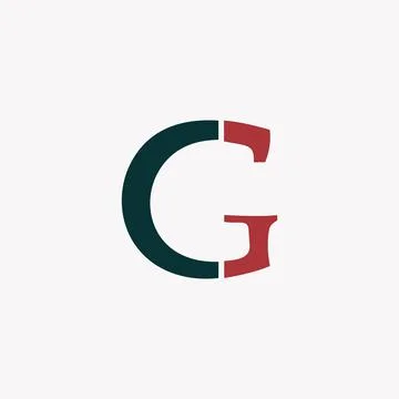 Initial letter gc or cg logo design template Stock Illustration