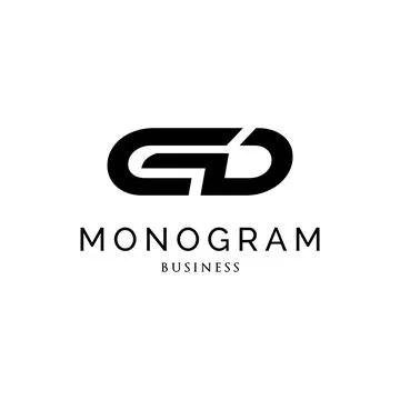 Initial letter GD monogram logo design inspiration Stock Illustration