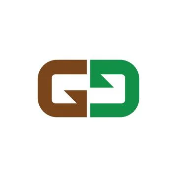 Initial letter gd or dg logo design template Stock Illustration