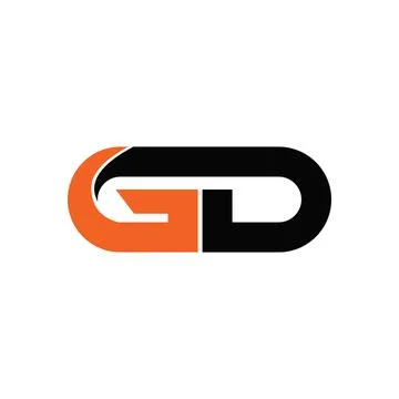 Initial letter gd or dg logo design template Stock Illustration