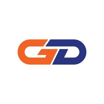 Initial letter gd or dg logo design template Stock Illustration