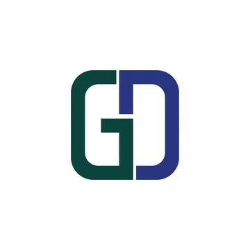Initial letter gd or dg logo design template Stock Illustration