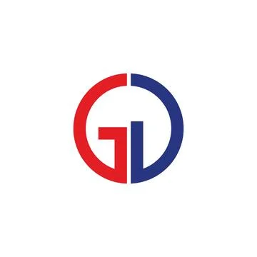 Initial letter gd or dg logo design template Stock Illustration