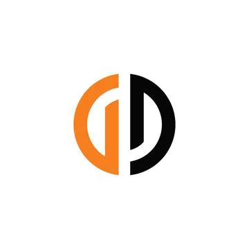 Initial letter gd or dg logo design template Stock Illustration