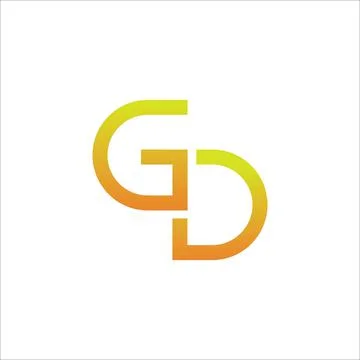 Initial letter gd or dg logo design template Stock Illustration