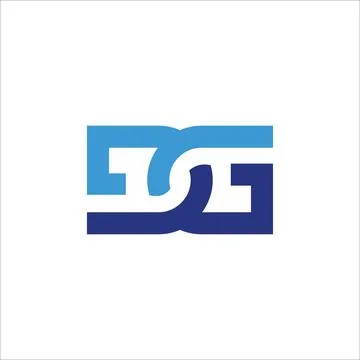 Initial letter gd or dg logo design template Stock Illustration