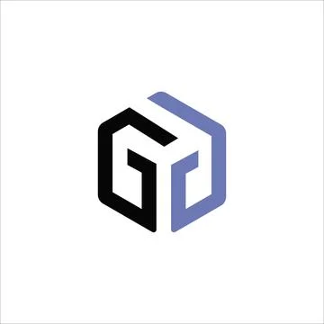Initial letter gd or dg logo design template Stock Illustration