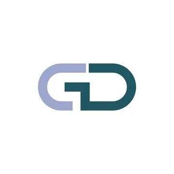 Initial letter gd or dg logo design template Stock-Illustration