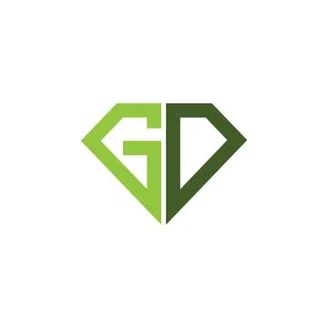 Initial letter gd or dg logo design template Stock-Illustration