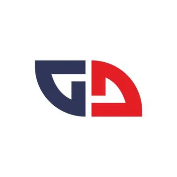 Initial letter gd or dg logo design template Stock Illustration