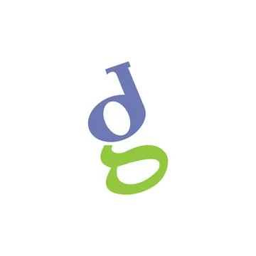 Initial letter gd or dg logo design template Stock Illustration