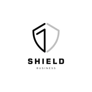 Initial Letter GD Shield Icon Logo Design Template Stock Illustration