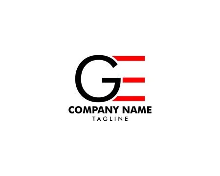 Initial letter GE logo vector concept Stock Illustration