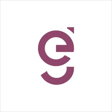 Initial letter ge or eg logo design template Stock Illustration