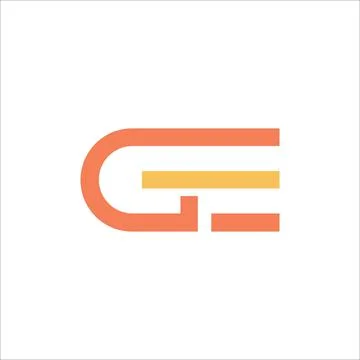 Initial letter ge or eg logo design template Stock Illustration