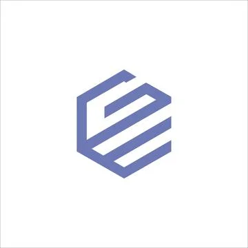 Initial letter ge or eg logo design template Stock Illustration