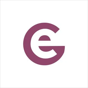 Initial letter ge or eg logo design template Stock Illustration