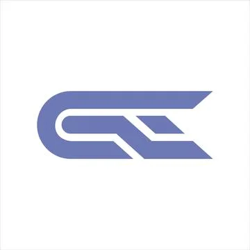 Initial letter ge or eg logo design template Stock Illustration