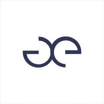 Initial letter ge or eg logo design template Stock Illustration