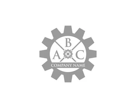 Initial Letter Gear Logo Design Template 스톡 일러스트