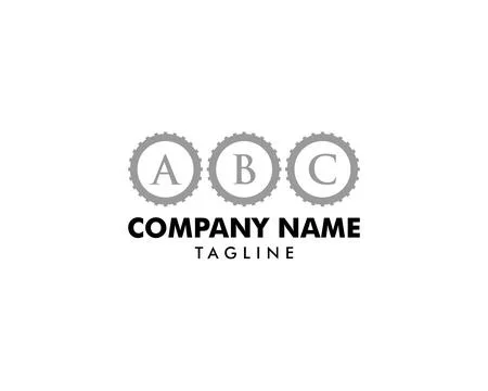 Initial Letter Gear Logo Design Template 库存插图