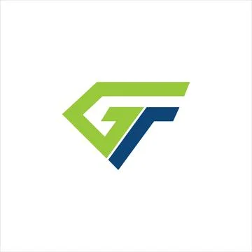 Initial letter gf or fg logo design template Stock Illustration