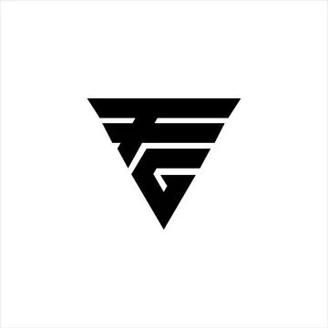 Initial letter gf or fg logo design template Stock Illustration