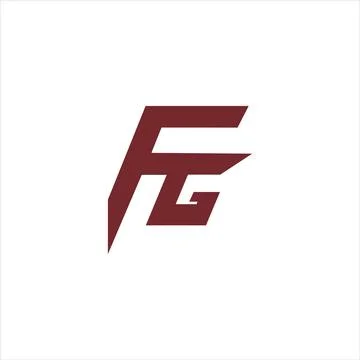 Initial letter gf or fg logo design template Stock Illustration