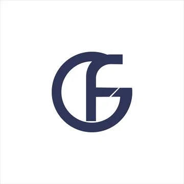 Initial letter gf or fg logo design template Illustrazione stock