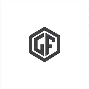 Initial letter gf or fg logo design template Stock Illustration