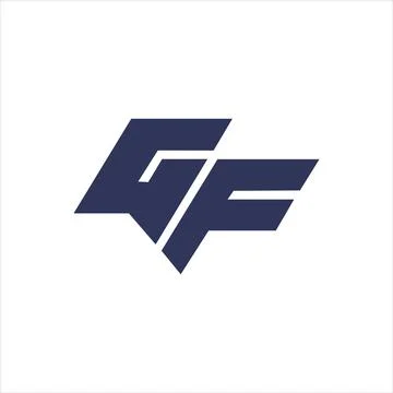 Initial letter gf or fg logo design template Illustrazione stock