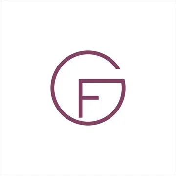 Initial letter gf or fg logo design template Stock Illustration
