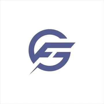 Initial letter gf or fg logo design template Illustrazione stock
