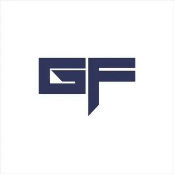Initial letter gf or fg logo design template Stock Illustration