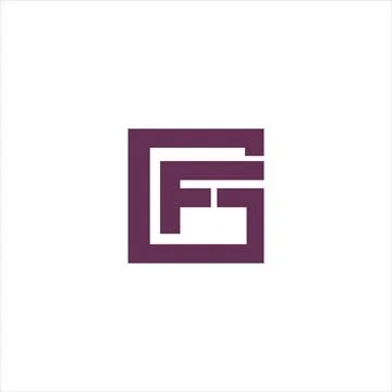Initial letter gf or fg logo design template Illustrazione stock