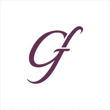 Initial letter gf or fg logo design template Stock Illustration