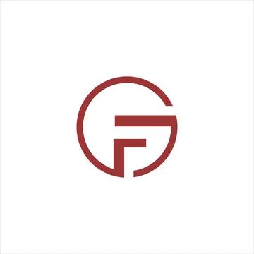 Initial letter gf or fg logo design template Stock Illustration