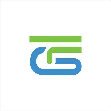 Initial letter gf or fg logo design template Stock Illustration