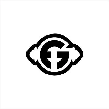 Initial letter gf or fg logo design template Stock Illustration