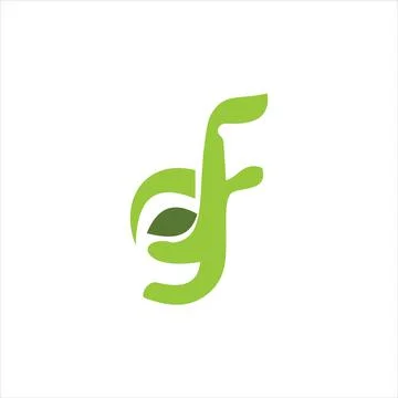 Initial letter gf or fg logo design template Stock-Illustration