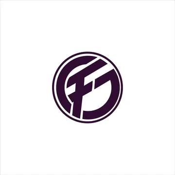Initial letter gf or fg logo design template Illustrazione stock